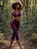 BAMBOO BRA - Om Print Plum