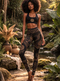 BAMBOO BRA - Flower of Life Print Black