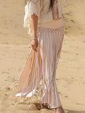 WILLOW MACRAME SKIRT - BLUSH SAND