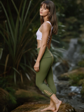 ACRO LEGGINGS WITH BUTTONS - GREEN