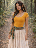 MOMENTUM BAMBOO T-SHIRT - APRICOT