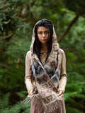 MOUNTAIN ALPACA GEOMETRIC SCARF - EARTHY TONES