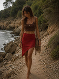 BAMBOO SOLSTICE SKIRT - TERRACOTTA
