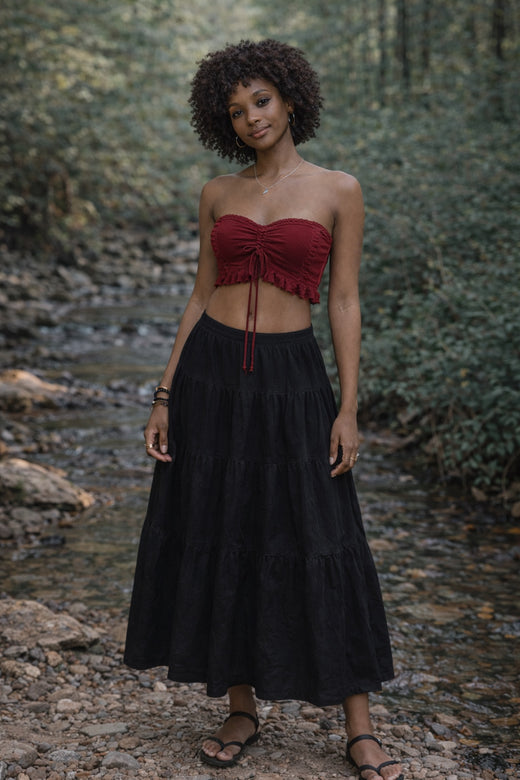 CORSET YOGA WARRIOR - ROUGE