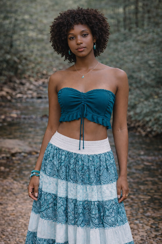 CORSET YOGA WARRIOR - BLEU