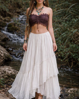YOGA WARRIOR STITCHED CORSET - BROWN