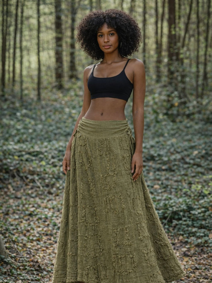 AURALI SKIRT - KHAKI