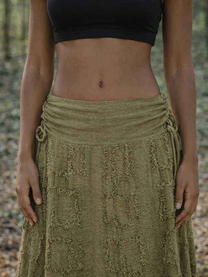 AURALI SKIRT - KHAKI
