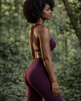BAMBOO BRA - Om Print Plum