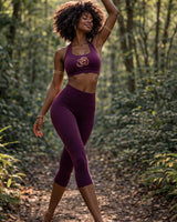 BAMBOO BRA - Om Print Plum