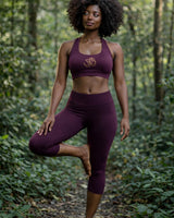 BAMBOO BRA - Om Print Plum