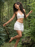 HANDWOVEN CROCHET BRA - WHITE