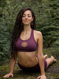 BAMBOO BRA - Flower of Life Print Plum