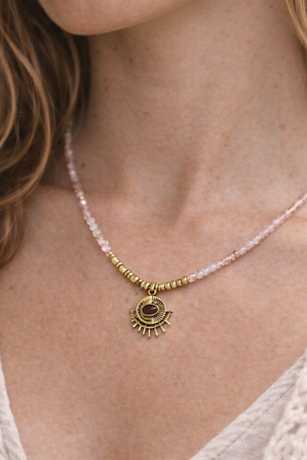 SOLARA EYE GEMSTONE NECKLACE