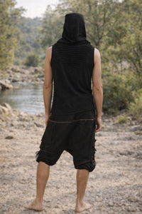 GILET À CAPUCHE NÉO - NOIR