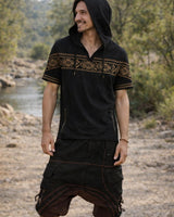 NOMAD HAREM SHORTS - BLACK/BROWN