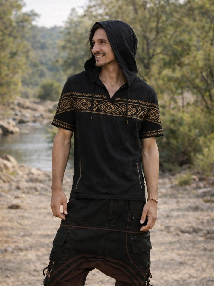 NOMAD HAREM SHORTS - BLACK/BROWN