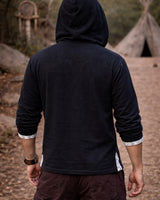 RAW TRIBAL HOODIE - MAN - BLACK