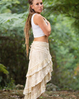 CROCHET WRAP AROUND SKIRT - NATURAL