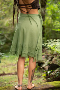 Raw Village Skirt - Light Green