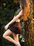 BURLESQUE LAYER SKIRT - DARK BROWN