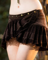 BURLESQUE LAYER SKIRT - DARK BROWN