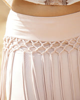 WILLOW MACRAME SKIRT - BLUSH SAND