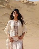 WILLOW MACRAME SKIRT - BLUSH SAND