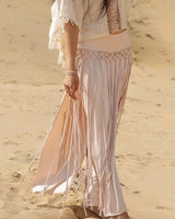 WILLOW MACRAME SKIRT - BLUSH SAND