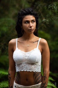 Soutien-gorge burlesque sans fil en dentelle