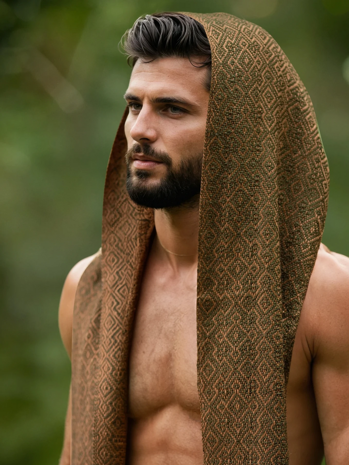 ALPACA SCARF - MAN - KHAKI