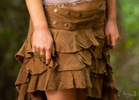 NATURAL WRAP AROUND SKIRT - KHAKI