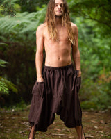 ERIKO COTTON YOGA PANTS - MAN - BROWN