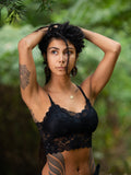 Soutien-gorge burlesque sans fil en dentelle