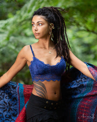 Soutien-gorge burlesque sans fil en dentelle