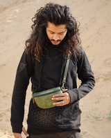 MADELEINE GENUINE LEATHER FANNY PACK - GREEN