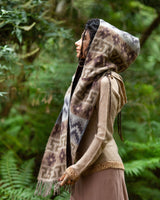 MOUNTAIN ALPACA GEOMETRIC SCARF - EARTHY TONES