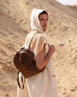 MADDOX LEATHER BACKPACK - BROWN