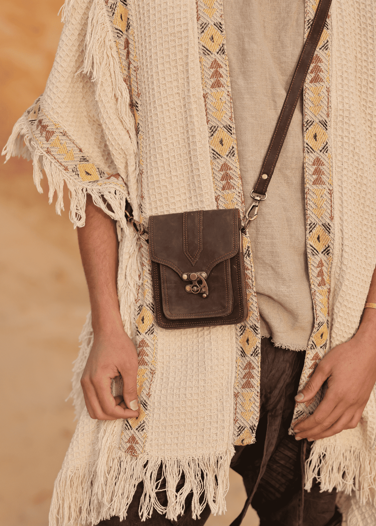 VINTAGE HIP BAG - MAN - DARK BROWN