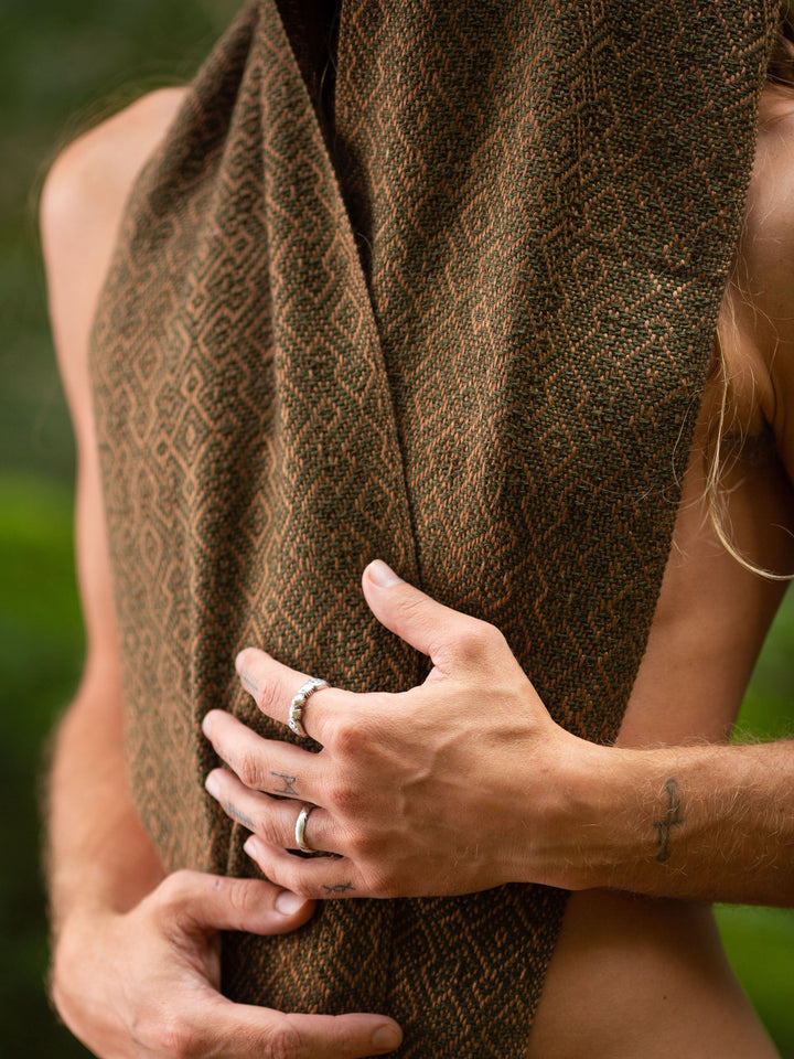 ALPACA SCARF - MAN - KHAKI