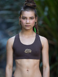 Soutien-gorge de yoga sans armatures - Imprimé lotus marron