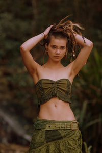 Yoga Warrior Stitched Corset - Green