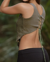 HAND WOVEN TOP - GREEN