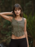 HAND WOVEN TOP - GREEN