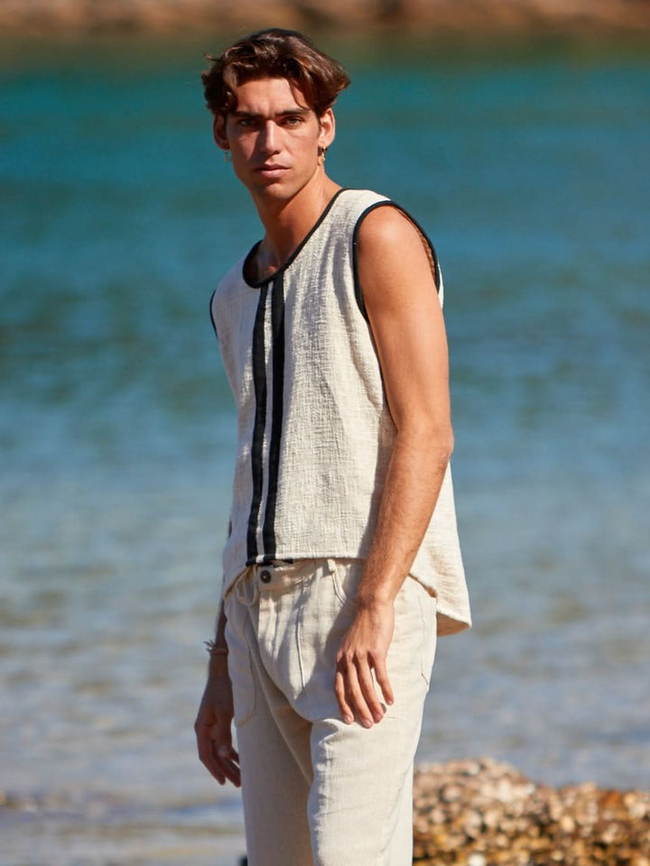 VINTAGE EARTH TANK TOP - CREAM