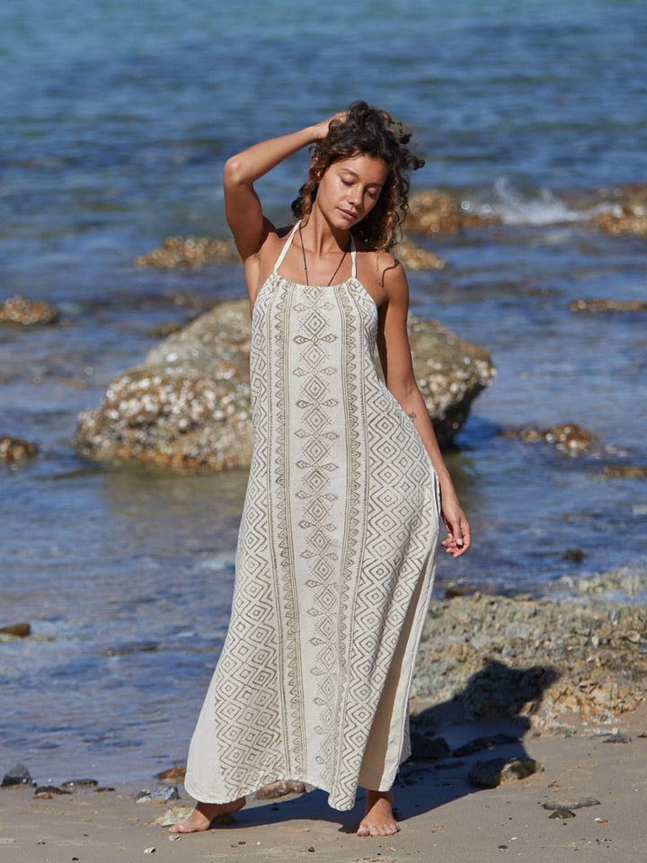 TRIBAL DRESS - CREAM