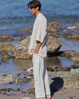NATURAL FLARE OPEN JACKET - MAN - CREAM