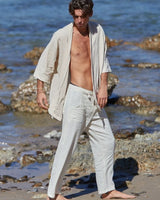 NATURAL FLARE OPEN JACKET - MAN - CREAM