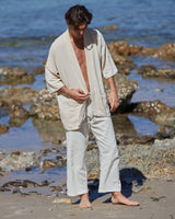 NATURAL FLARE OPEN JACKET - MAN - CREAM