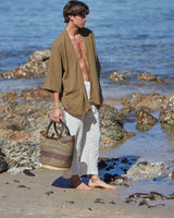 NATURAL FLARE OPEN JACKET - MAN - KHAKI